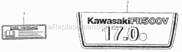 Labels Diagram and Parts List for 3648 53AB5D4M100 Cub Cadet Lawn Mower